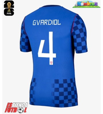 Croacia Josko Gvardiol #4 Segunda Equipación Mundial 2026 Manga Corta